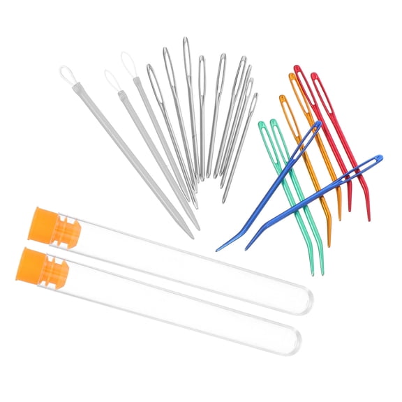 FOLOYORI 1Set Smooth Tip Sewing Needles with Storage for Crochet Knitting and Mending