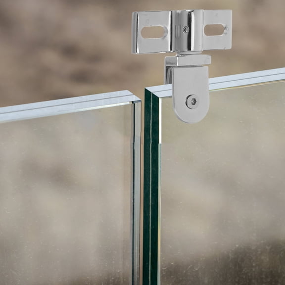 OUNONA Plated Metal Shower Door Hardware Set with Pivot Hinge for Glass Shower Doors, Easy Installation