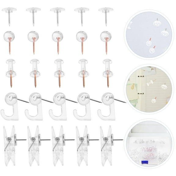 OUNONA 1 Set Picture Metal Push Pin Hangers Wall Hooks Picture Hanging Pin Set Oil Painting Hooks