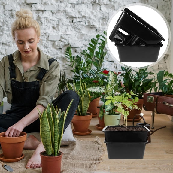OUNONA 1 Set Plastic Vegetable Planter Round Flower Pot Potato Planter for Outdoor Indoor Garden