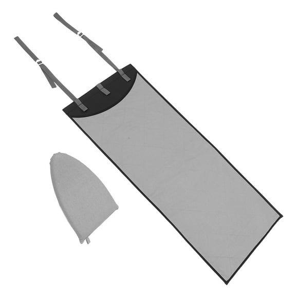 OUNONA 1 Set Portable Heat Resistant Ironing Mat Set Door Hanging Ironing Pad Ironing Board For Home Travel Steam Ironing Adjustable Strap Protects Walls Easy Storage