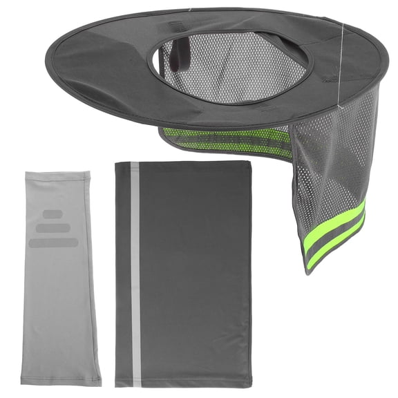 OUNONA 1 Set Reflective Safety Neck Cover Grey Polyester Sun Protection Hard Hat Neck Shade Construction Style