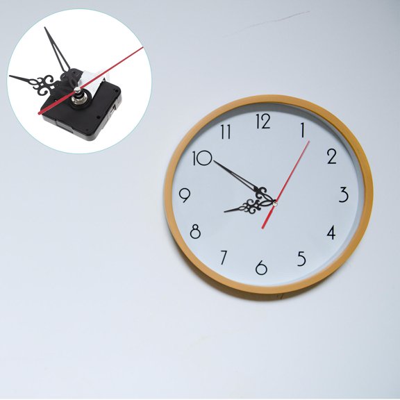 OUNONA 1 Set Wall Clock Replacement Motor Black Plastic Mute Operation Timekeeping