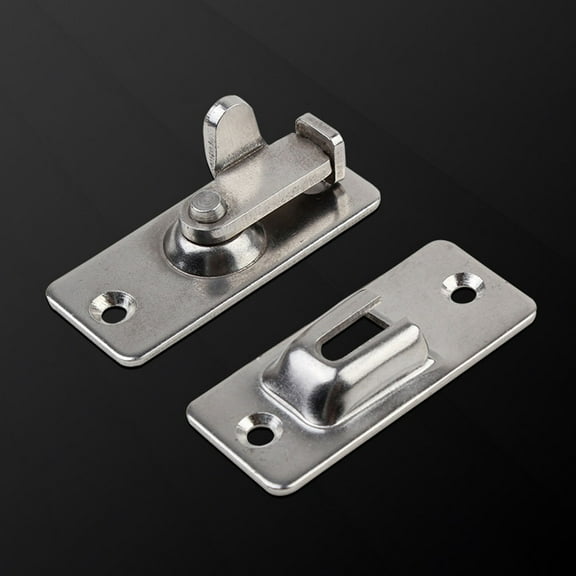 Tineasur 1Set Heavy Duty Door Bolt Lock in Plated Silver Brushed Stainless Steel for Sliding and Double Doors