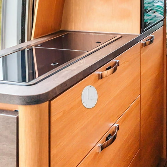 OUNONA 1 Set Rv Boat Storage Box Cord Hatch Accessory for Travel Trailers Cable Cover Power Cord Hatch White Yacht Storage Box