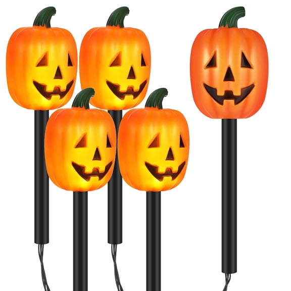 OUNONA Solar Pumpkin Lights Outdoor Warm Lighting PVC 1Set