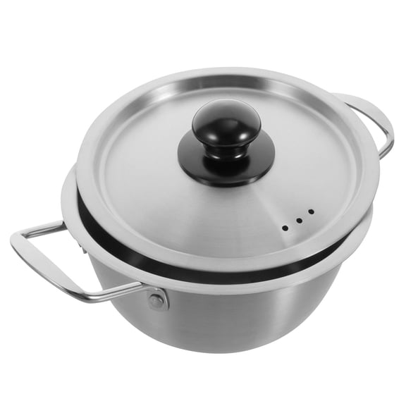 OUNONA Double Handle Cooking Pot for Noodles, Soup, , and More - Stainless Steel Cookware