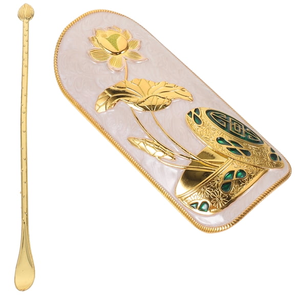OUNONA 1 Set Tea Ceremony Accessories Alloy Tea Shovel And Spoon Loose Tea Scoop Tea Dispensing Spoon