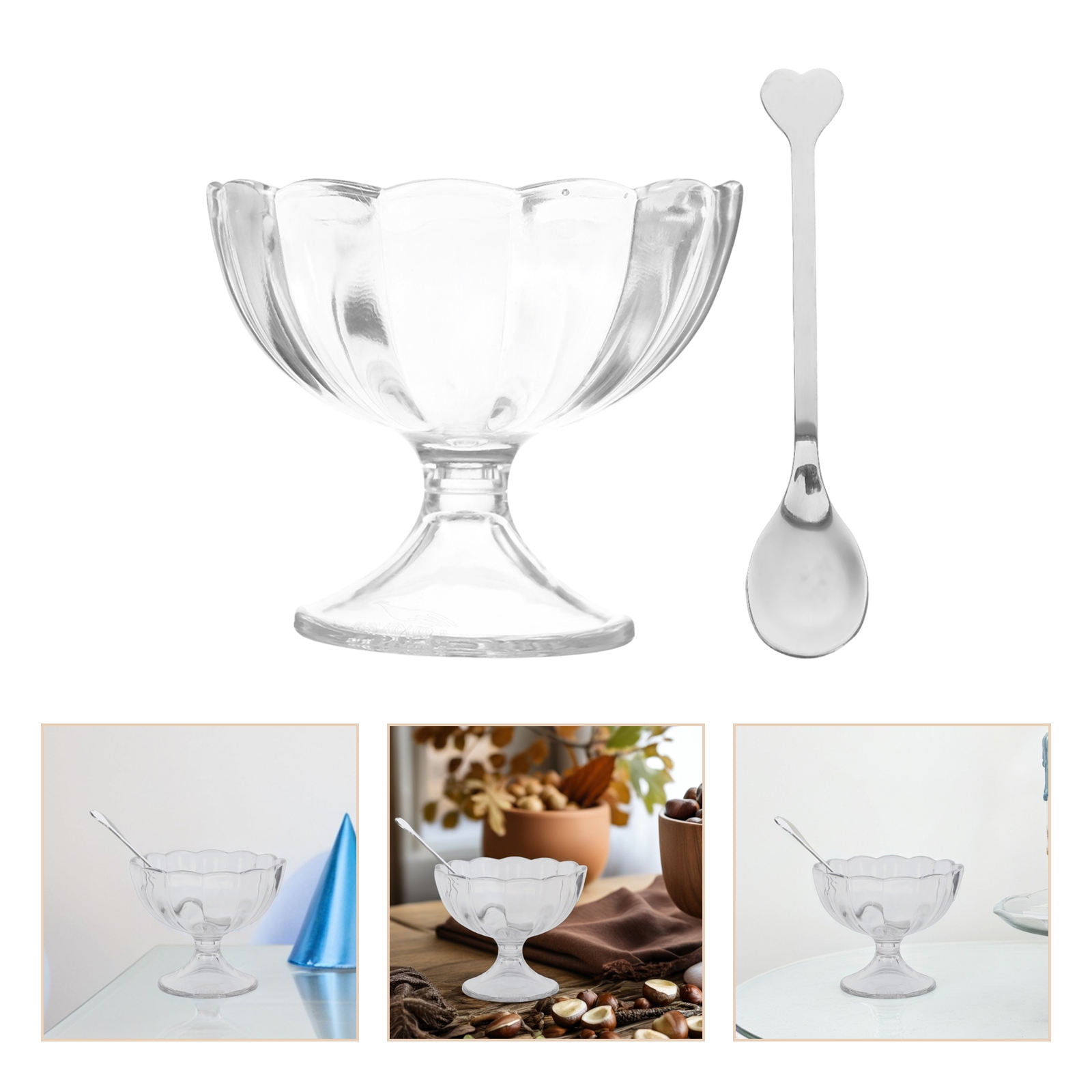 HOMOBABE Yogurt Bowls Ice Cream Cup Transparent 1 Parties
