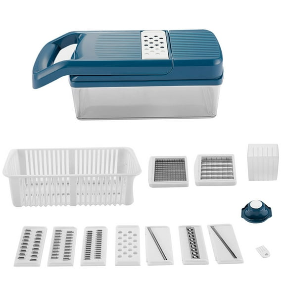 IFANLANDOR Blue Vegetable Slicer Plastic 1 Set For Home Users In 11.4X4.1In