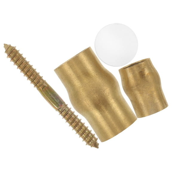 OUNONA 1 Set Walking Stick Hardware Kit Copper Ordinary Elderly Crutch Joint Set With Brass Tip For Senior Walking Cane Hardware And Anti-Slip