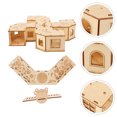 thumbnail image 1 of OUNONA 1 Set of Hamster Tunnel Maze Toy with Wood for Pet Hamster Indoor Playtime, 1 of 8
