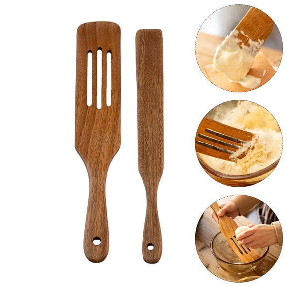 OUNONA 1 Set Wooden Kitchenware Heat Resistant Cooking Tools for Family 11.8x2.2x0.2in