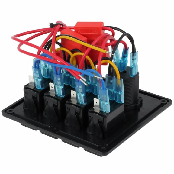 OUNONA 1 Set Yacht Control Switch Black Nylon Dual USB Charging Ports for Marine Use