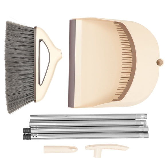 OUNONA Home Cleaning Set with Broom and Dustpan, Flexible Broom and Garbage Dustpan Tools for Easy Sweeping
