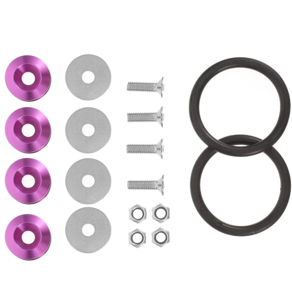 OUNONA Quick Release Fastener Kit for Car Bumper Holder Clips, Aluminum, Set