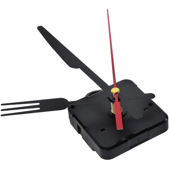 OUNONA 1Set Black Plastic Silent Quartz Clock Movement Mechanism Replacement Kit for DIY Repair