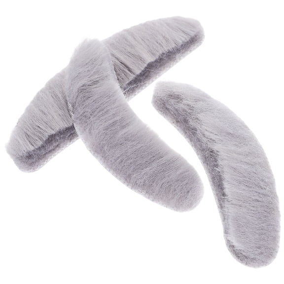 OUNONA 1 Set of Fake Mustache Costume Accessory Grey Cloth Simple and Funny Birthday Parties Party Props