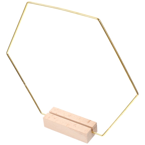 OUNONA 1 Set of Metal Creative Desktop DIY Decor Modern Metal Hexagonal Sculpture Desktop Adornment