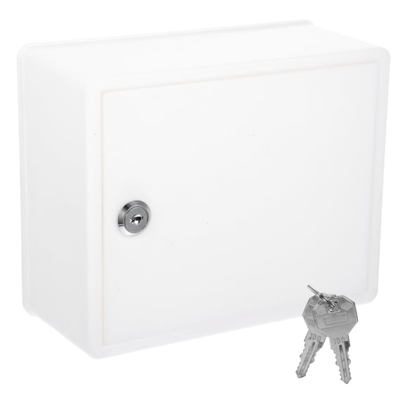 NUOLUX Lockable White Plastic Wall Mounted Mailbox for Storage 1Set