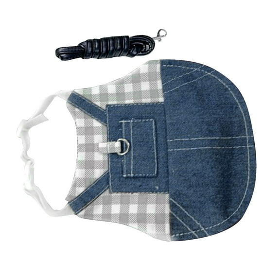 OUNONA Bunny Harness and Leash for Rabbits Pet Harness and Leash Set Casual Blue 1 Set