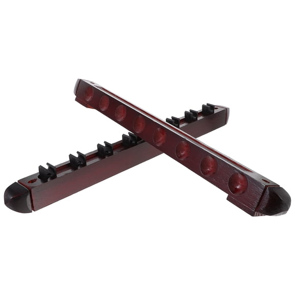 OUNONA 1 Set of Wood Cue Stand Wall Mount Pole Rack Pool Cue Stand Wooden Cue Display Rack Cue Holder