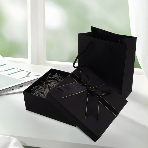 OUNONA 1 Sets Holiday Ribbon Bow Boxes Weddings Flower Arrangement Box Decorative Apparel Box Paper Bow Box for Christmas Weddings Party