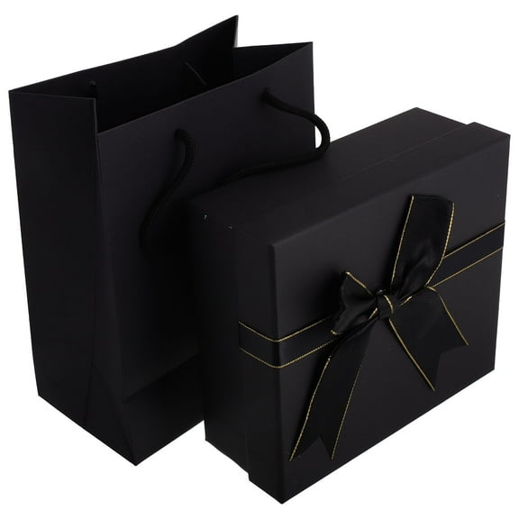 OUNONA 1 Sets Rectangular Ribbon Bow Boxes Holiday Apparel Decorative Box Paper Wrapping Box with Lids for Birthdays Weddings Party