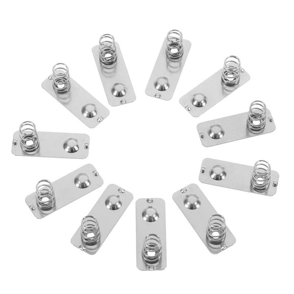 FOLOYORI Positive and Negative Connection Spring Contact Plate Silver 10Pcs