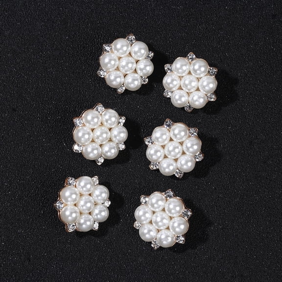 OUNONA  10 PCS Rhinestones for Needlework Decorative Buttons
