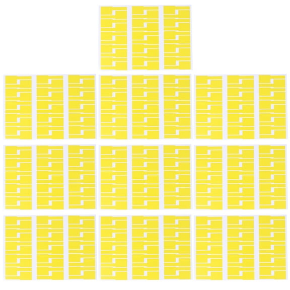 OUNONA Cable Identification Stickers, Yellow, , Waterproof, Tear Resistant, Indoor Use, 10Pcs