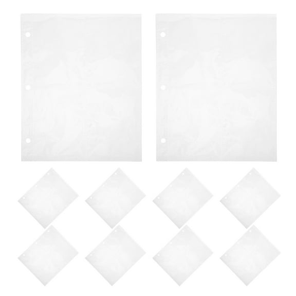 OUNONA 10-Pack Clear Plastic Card Sleeves for Binders, Refill Inner Pages, Protective Pocket Sleeves for Trading and Sports Cards
