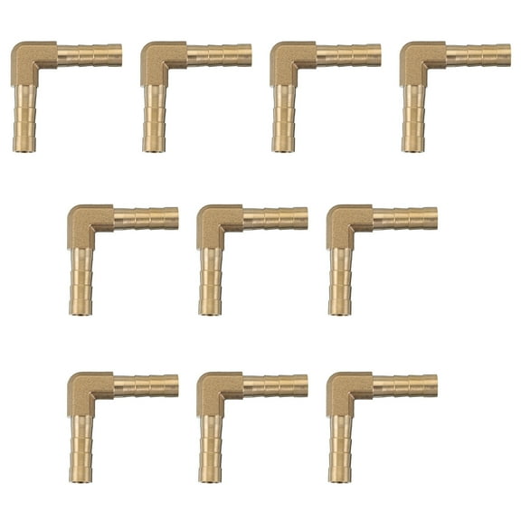 OUNONA 10Pcs Copper Tube Elbow Connectors, Rust-Resistant Fittings for Lines and Plumbing Applications