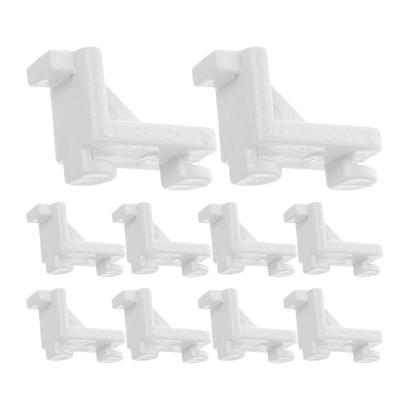 OUNONA 10Pcs Freezer Shelf Clip Plastic Durable Refrigerator Support Clamp White for Cooler and Freezer Use