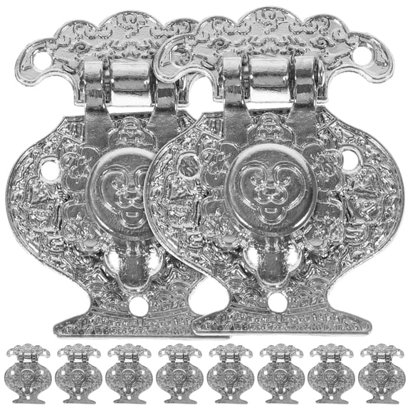 OUNONA 10Pcs Vintage Toggle Hasp Latch Set Rustproof Antique Brass Hardware for Wooden Boxes and Cabinets