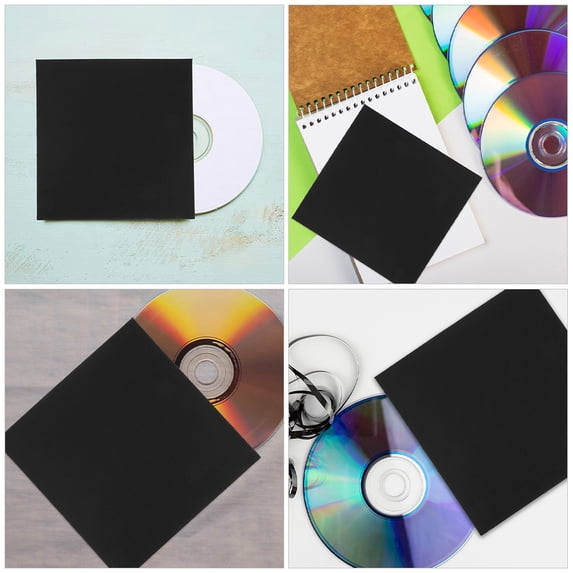 OUNONA 10-Pack Lightweight DVD Disc Sleeves Portable Media Storage ...