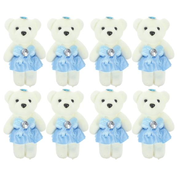 OUNONA 10Pcs Tiny Stuffed Animals Plush Sky Blue Birthday Decor for Children