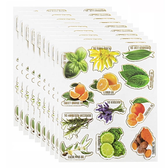 OUNONA 10-Pack Self-Adhesive Cosmetic Bottle Labels Stickers for Organizing Makeup Containers and Personal Care Items