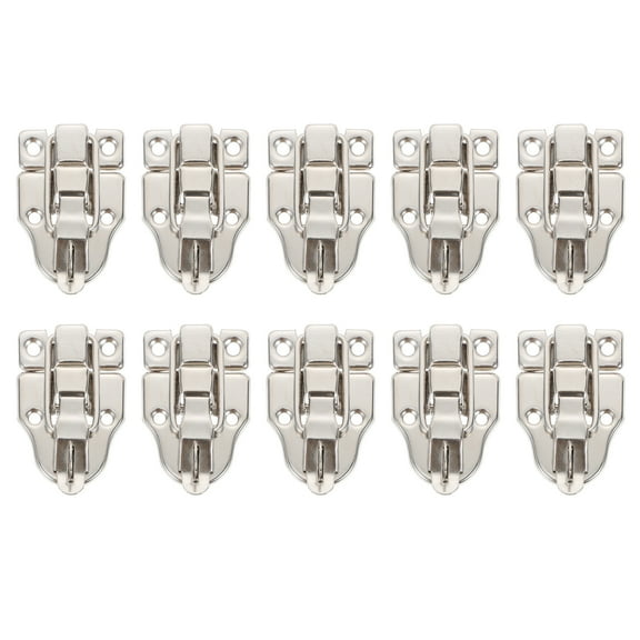 OUNONA 10pcs Hook Latch Iron Rectangular Simple Design for Wooden Boxes