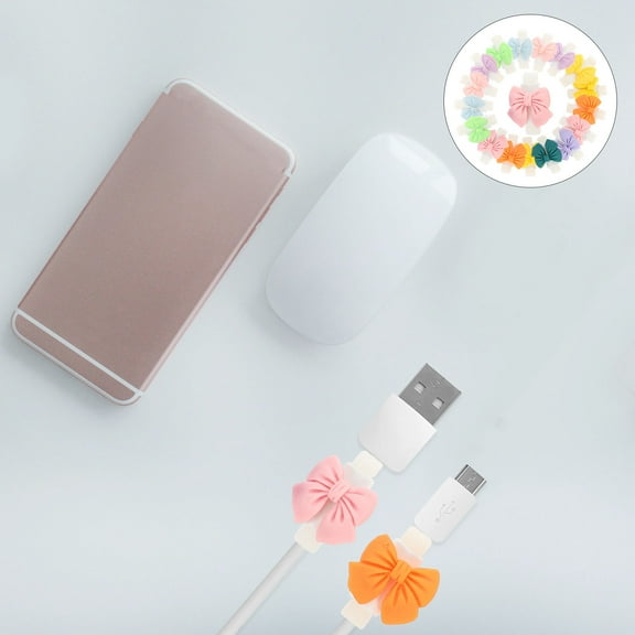 OUNONA Data Cable Protective Sleeves Plastic Assorted Color 10 Pairs