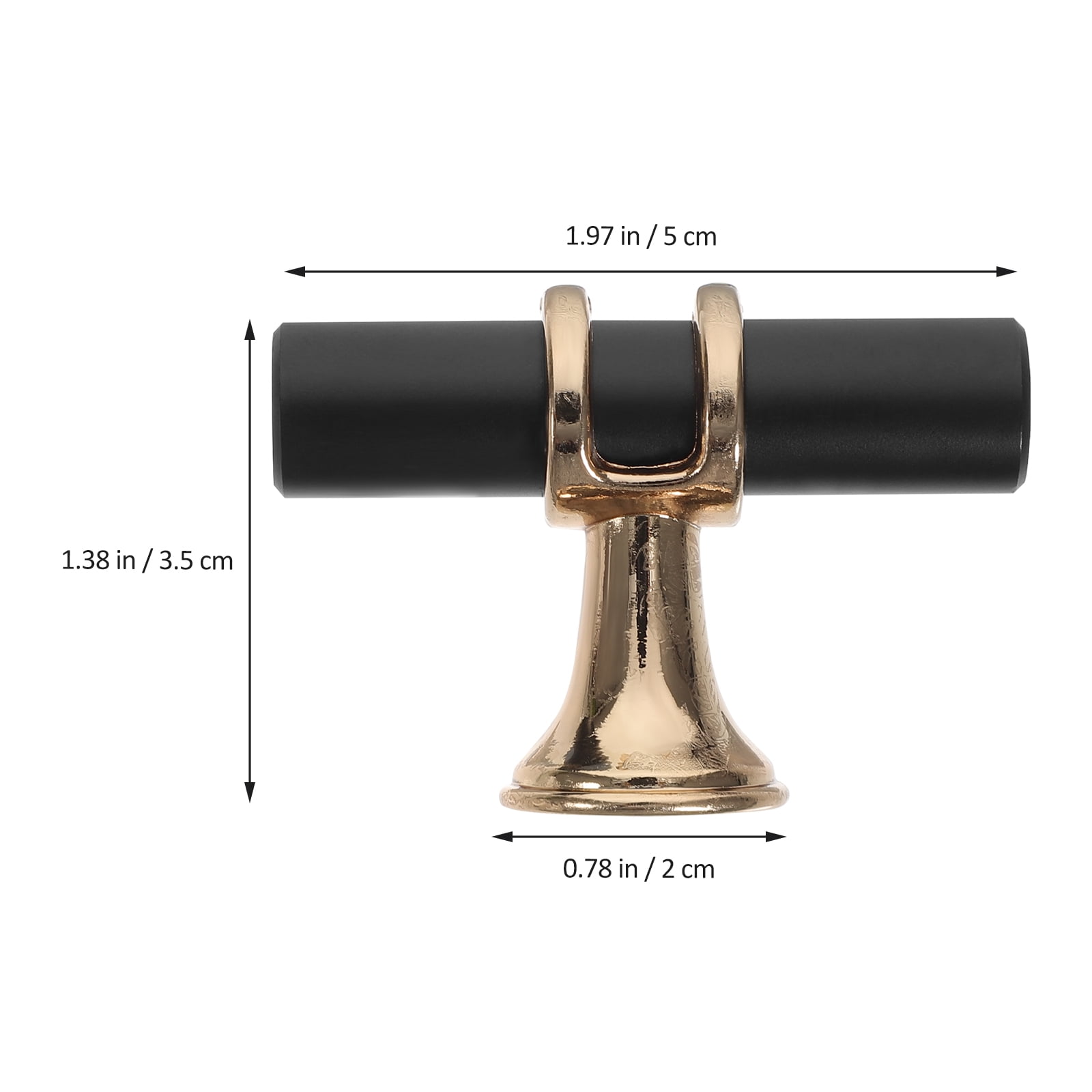 WEAVILUX kitchen cabinet knobs 10pcs Zinc Alloy Pulls Black Furniture Handle