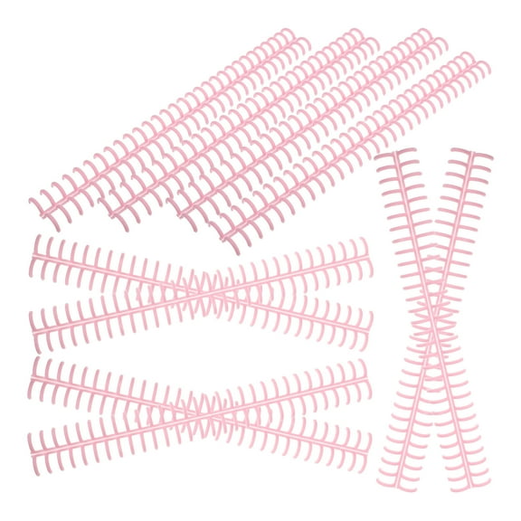 OUNONA  10 Pcs Binder Spine Inserts Plastic Comb Binding Spines Pink