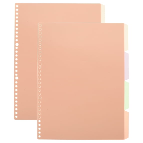 OUNONA 10 Pcs Binders Clear Scratch Book Divider Page Planner Dividers Loose-leaf