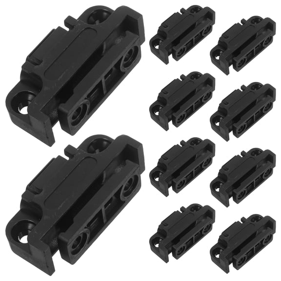 FOLOYORI 10Pack Black Plastic Angle Corner Bracket for Furniture Heavy Duty Connector and Shelf Support