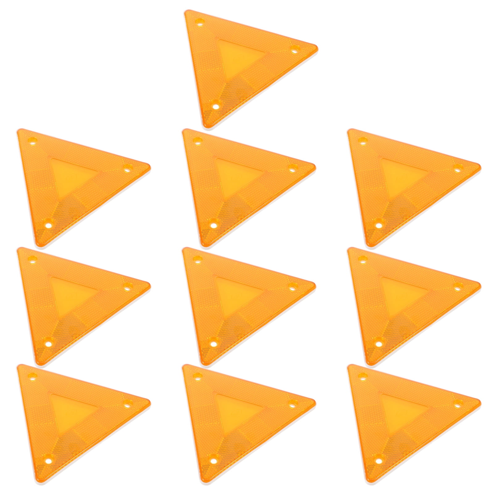OUNONA 10 Pcs Bumper Reflector Car Reflector 14.50X13.00X0.50CM Yellow