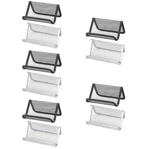 OUNONA 10 Pcs Business Card Holders Business Card Bases Name Card Stands Iron Card Holders