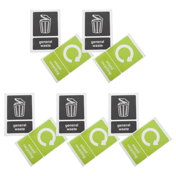 OUNONA 10 Pcs Clear Electric Wrench Sleeve Bucket Trash Can Stickers