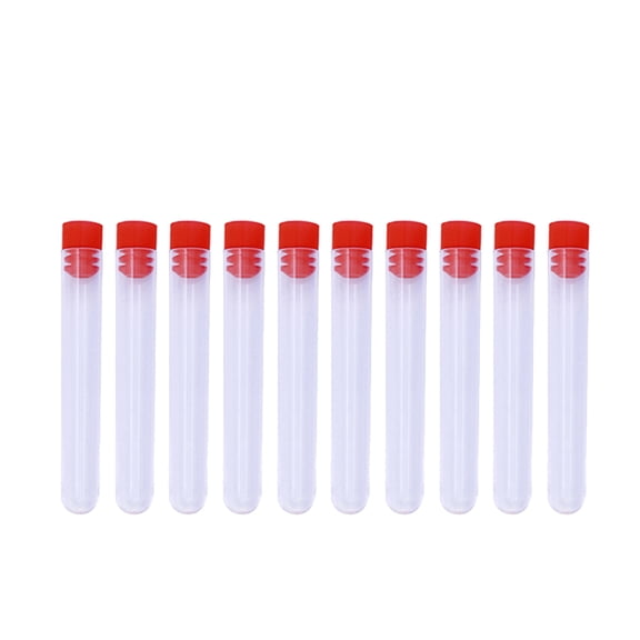 OUNONA 10 Pcs Clear Tube Container for Sewing Needles Transparent Plastic Storage Bottles for DIY