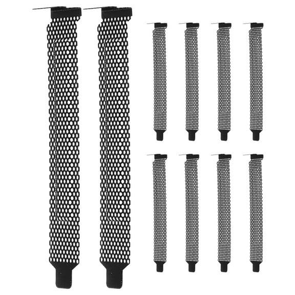 OUNONA 10 Pcs Computer Mainframe Cooling Plate Vented Pci Slot Covers Black