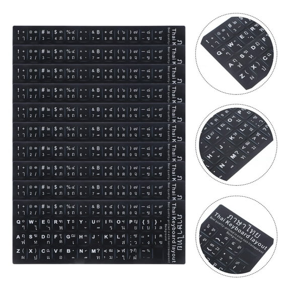 OUNONA 10 Pcs Convenient Keyboard Stickers Letter Practical Student